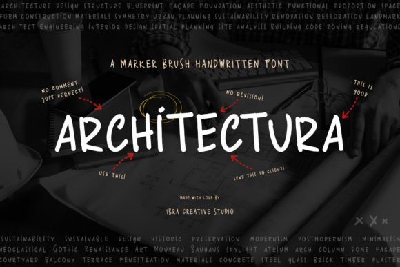 Architectura: A Stylish Handwritten Brush Font for Crafters and Makers