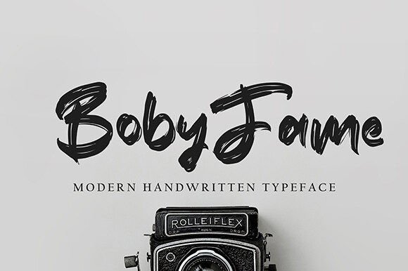 Bobyfame: A Graceful Handwritten Font for Modern Editorial Design