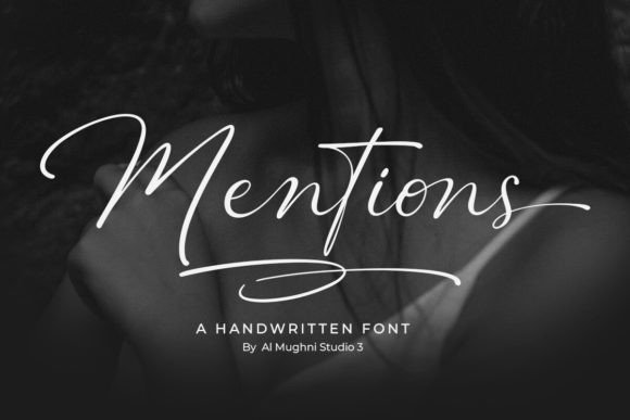 Elegant Typography with Mentions: A Script Font for Modern Web Design