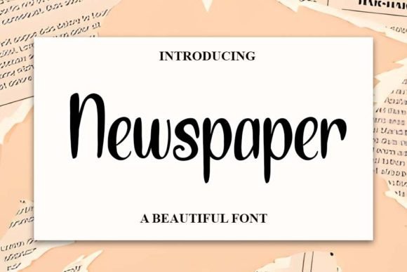Newspaper Font Review: A Playful Script for Social Media and Campaign Design