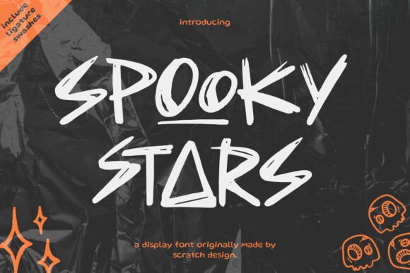 Spooky Stars: A Hauntingly Beautiful Script Font for Crafters & Makers