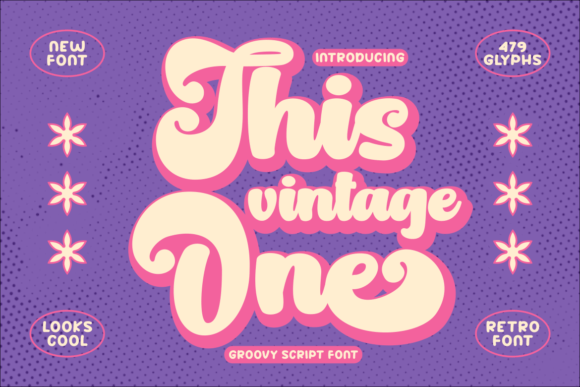 This Vintage One: A Bold Retro Script Font for Brand Designers